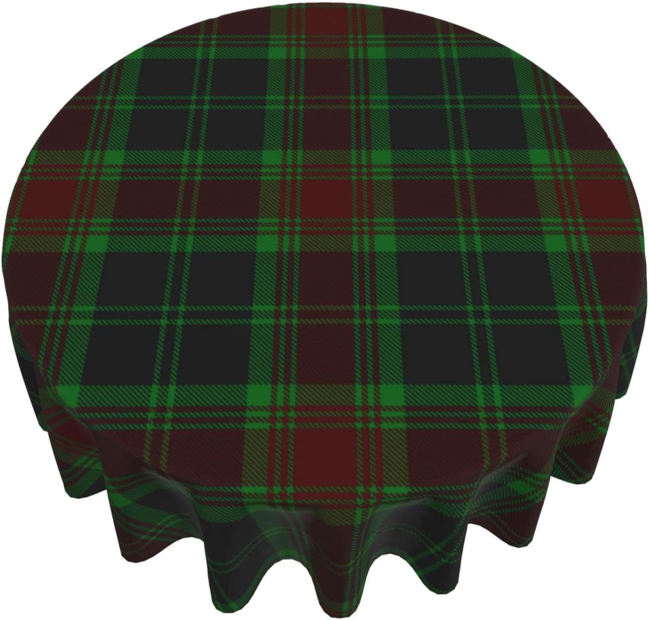 Tablecloth Round, Carlow County Irish Tartan Washable Table Cover for Farmhouse Kitchen Dining Picnic Party Indoor Outdoor Table Mats 60 inch
