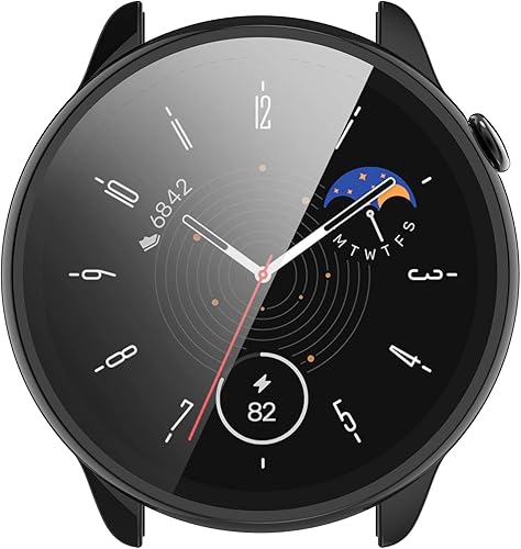 Miniatura 27 de Funda protectora de pantalla compatible con Amazfit GTR Mini, carcasa protectora de policarbonato duro con protector de película de vidrio templado