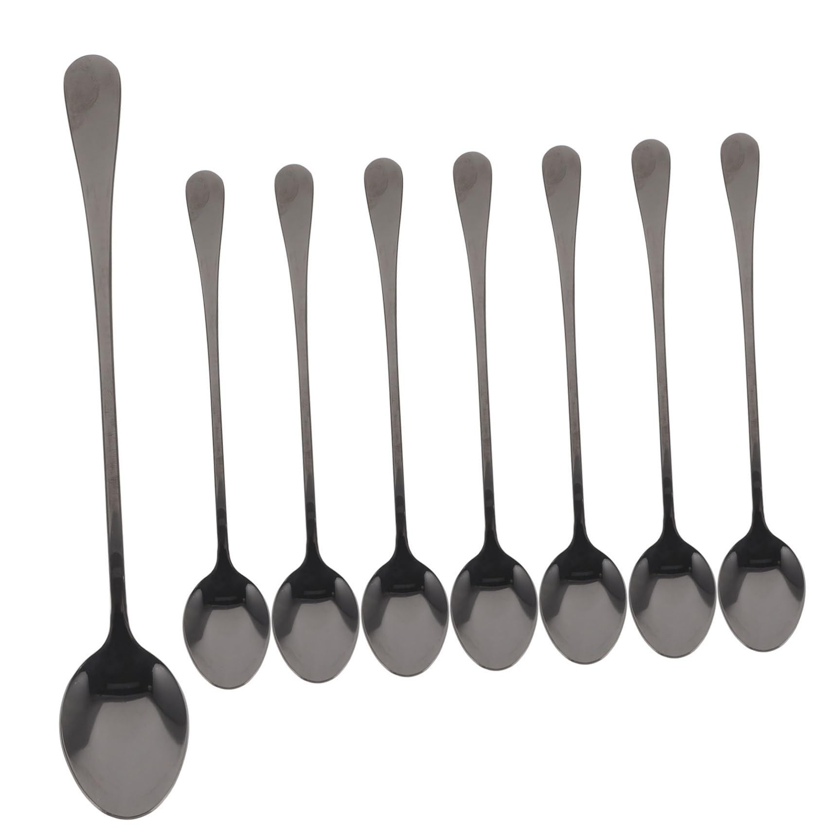 PRETYZOOM 32 Piezas cucharillas ice cream scoop cucharilla mezcladora de café cucharilla de agitación de bebidas alcohólicas cucharilla cuchara café revolviendo Acero inoxidable Black