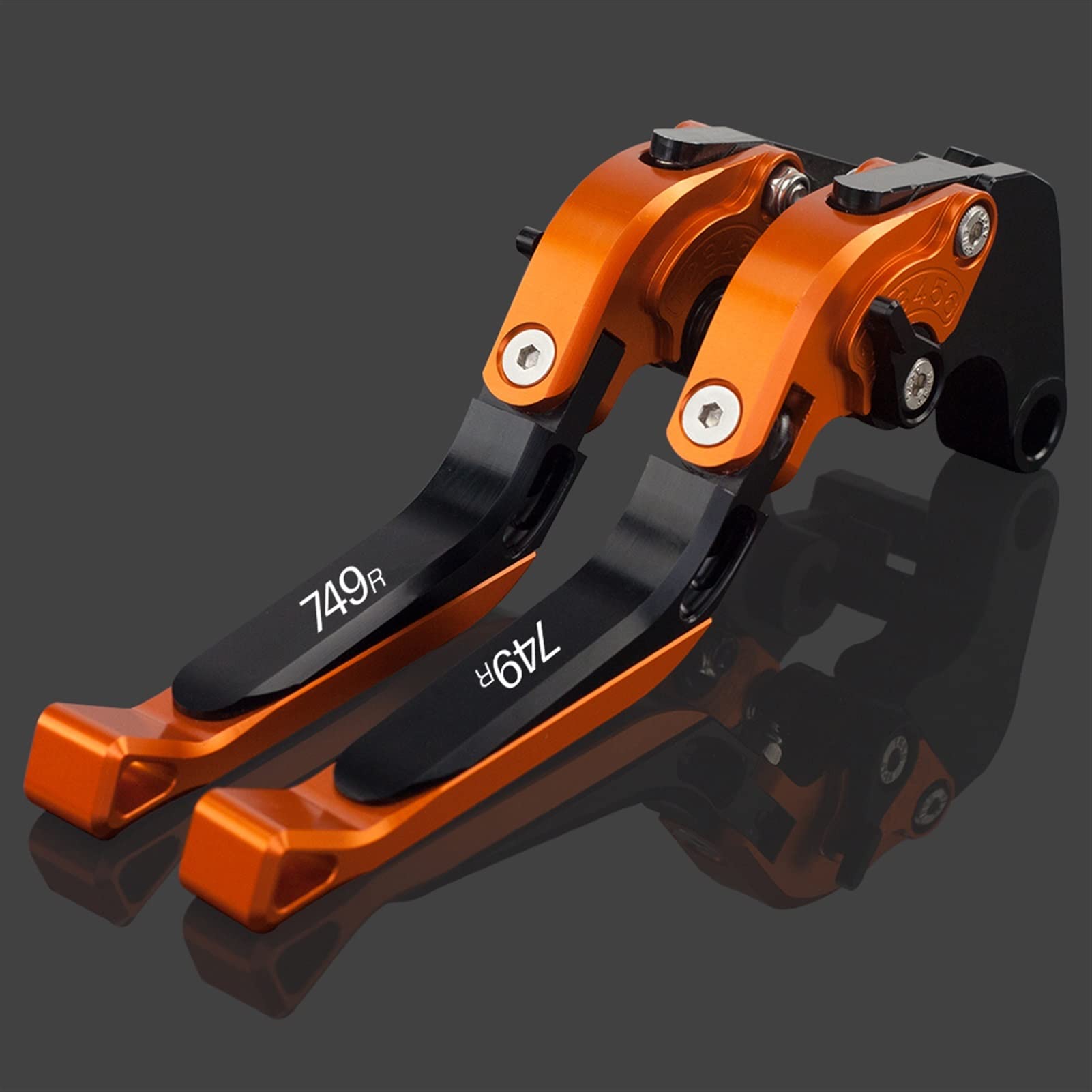 CNC leviers de frein d'embrayage 749S moto poignée réglable alu orange 2003-2006