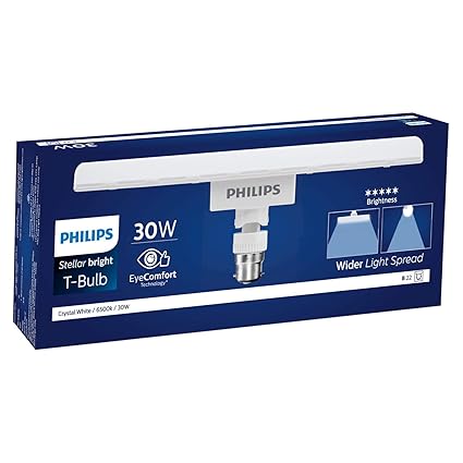 PHILIPS Stellar Bright 30W B22 LED T-Bulb,3000lm,Cool Day Light (Pack of 1)