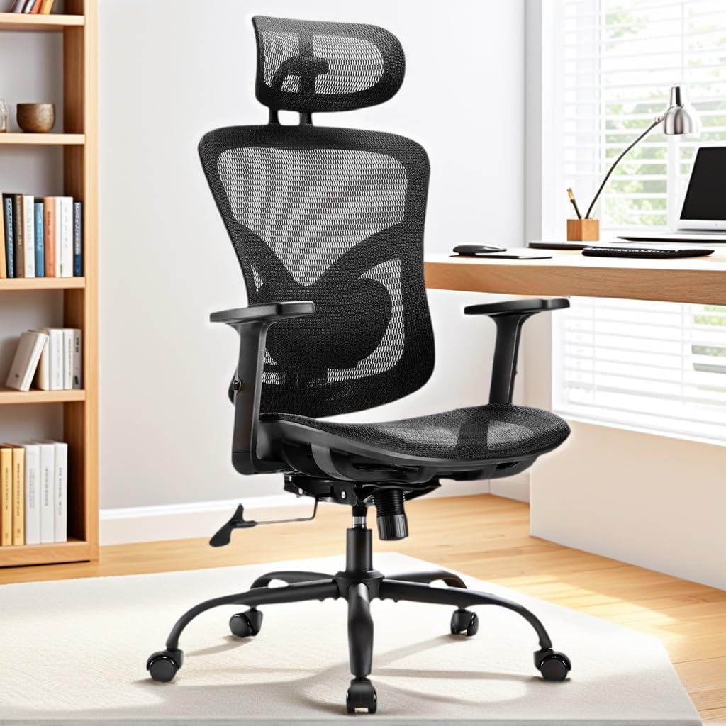 Marsail Mesh Office Chair with Flip-Up Armrests