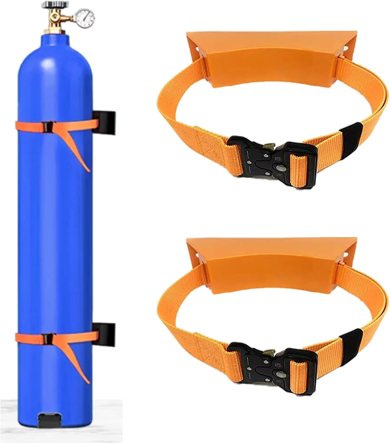 WXPGFEQ Oxygen Tank Cart Gas Cylinder Wall-Mounted Bracket, Propane Bottle Holders Rack, Holds Tanks Securely