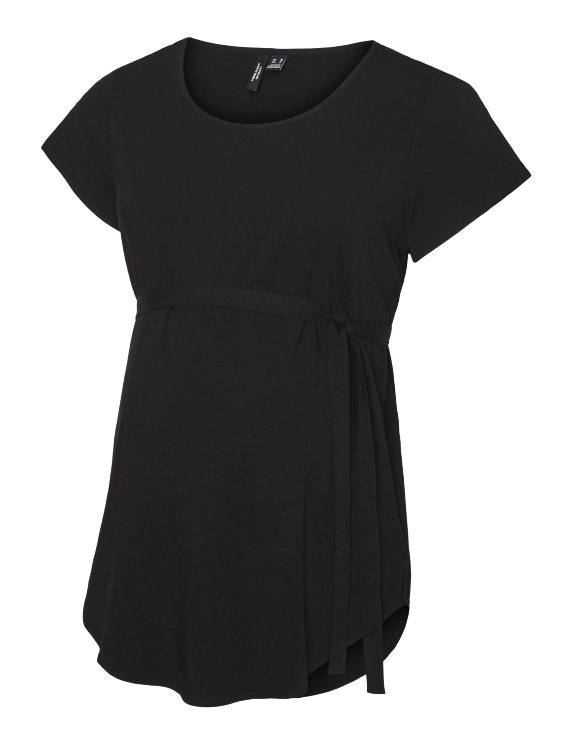 MAMA.LICIOUS Women's Vmmbella SS Top WVN Ga Noos T-Shirt, Black, M