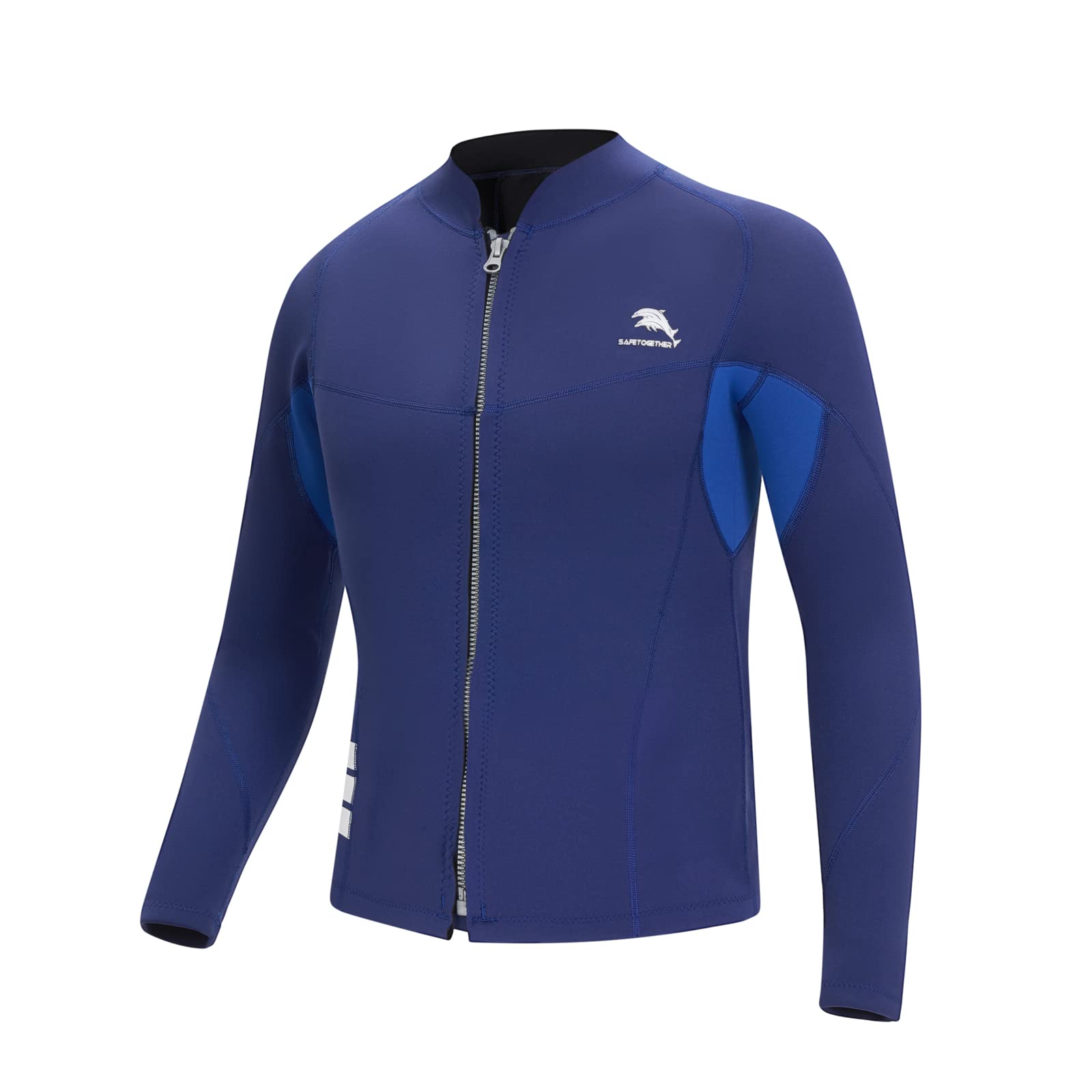Combinaison de plongée pour homme, 2 mm, en néoprène avec fermeture éclair sur le devant, manches longues, pour le surf, la natation, la plongée, haut de combinaison de plongée