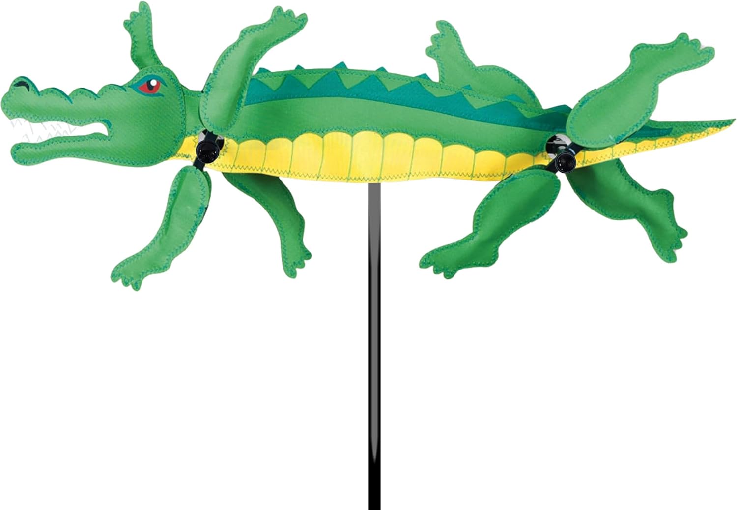 Whirligig Spinner Alligator 30" – Bold Wildlife-Themed Design, Weather-Resistant Outdoor Decor, Durable & Lightweight for Patios, Yards, and Gardens - Eye-Catching Wind Spinner