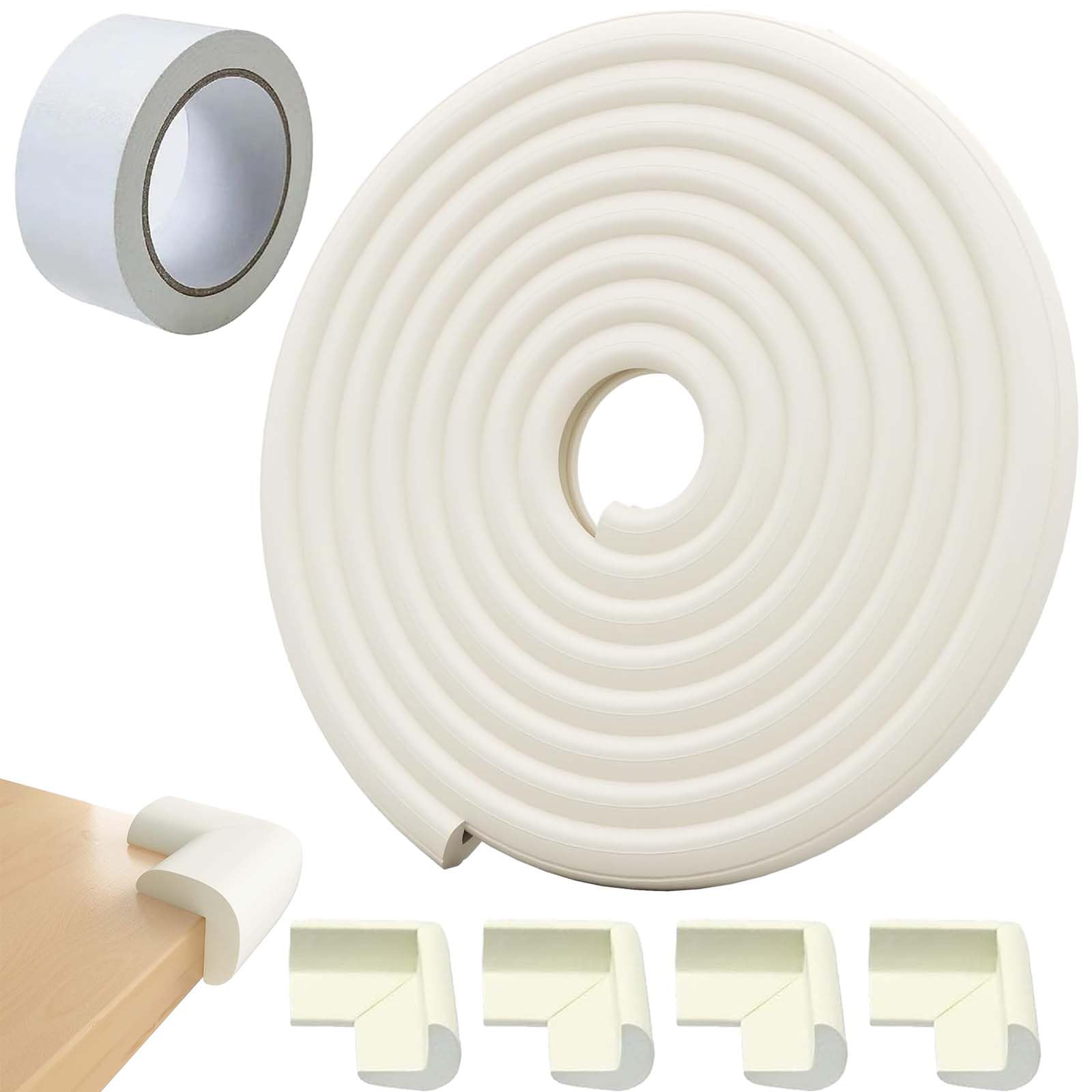 6 PCS Corner Protectors Foam Corner Protectors Edge Protector 2m Foam Safety Strip and 4 Corner Cushion Protector Set with a tape Furniture and Tables Child Baby Proof Bumpers