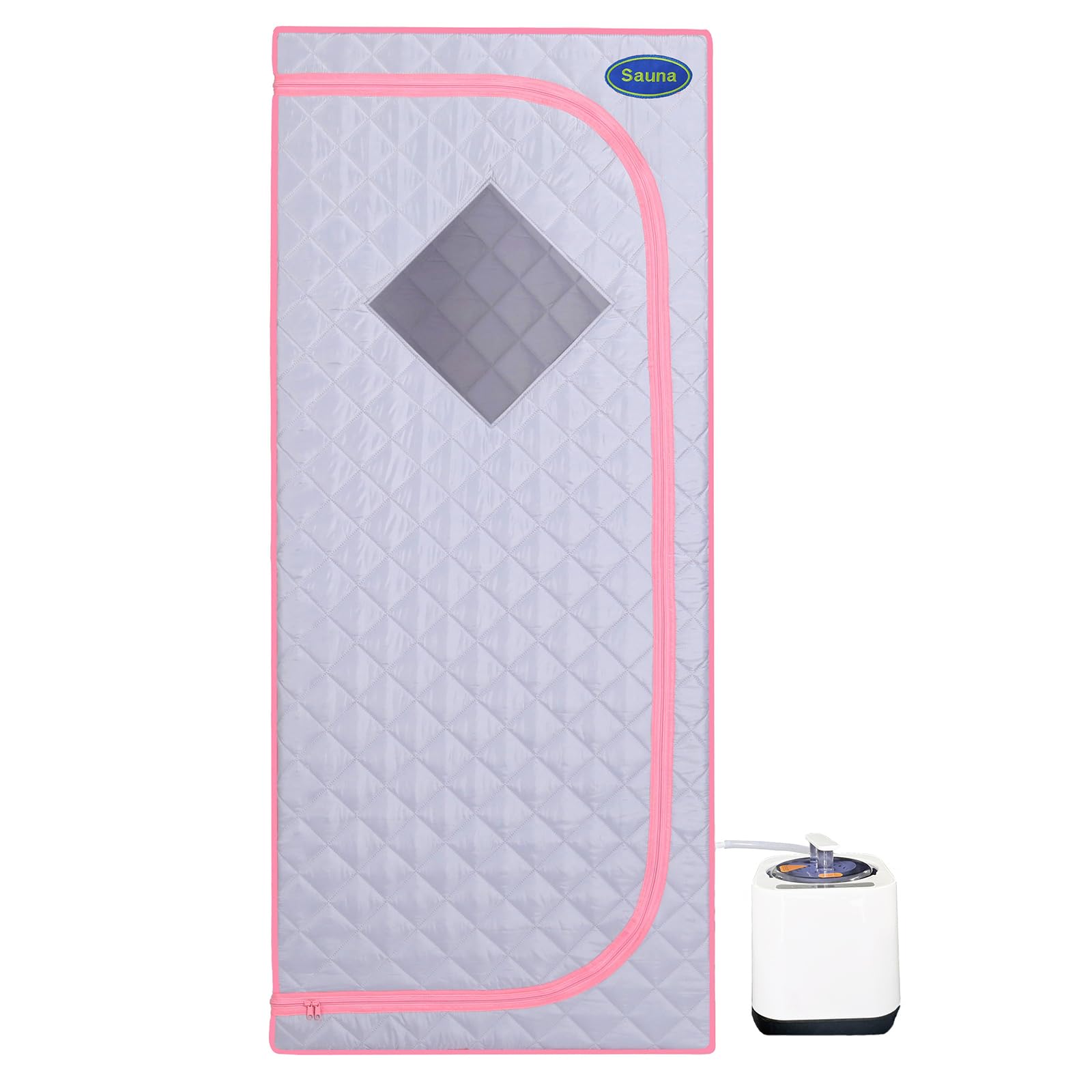 SPOFLYINN Portable Home Sauna Personal Spa Tent with Remote Controller Folding Chair Adjustable Gears Setting Safety Protection Indoor