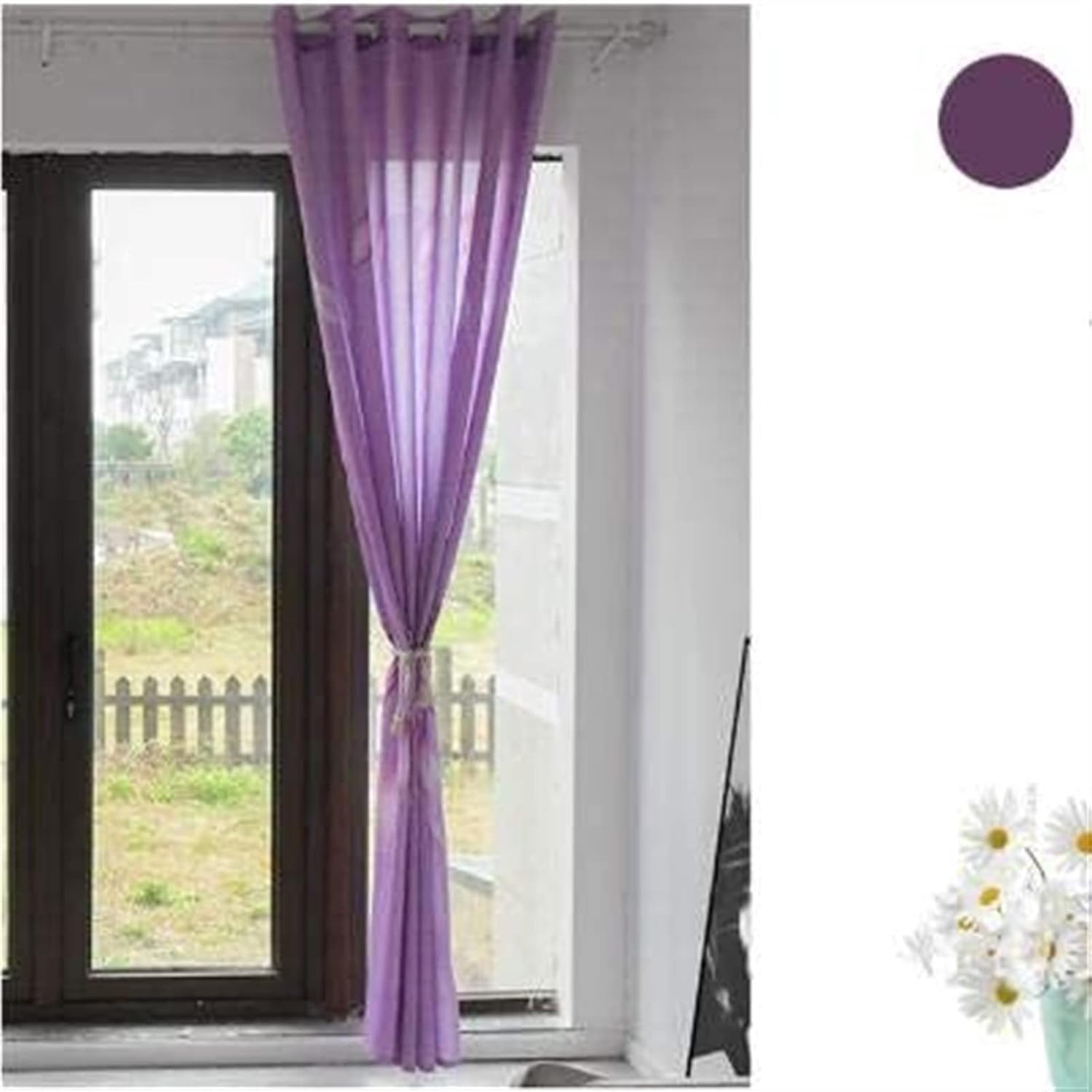 PILYON Printed Semi Sheer Curtains,semi Blackout Punch Curtains Bedroom Living Room Polyester Fabric Modern Home Valance 1 Pc (Color : A, Size : W200*H270cm(79 * 106inch))