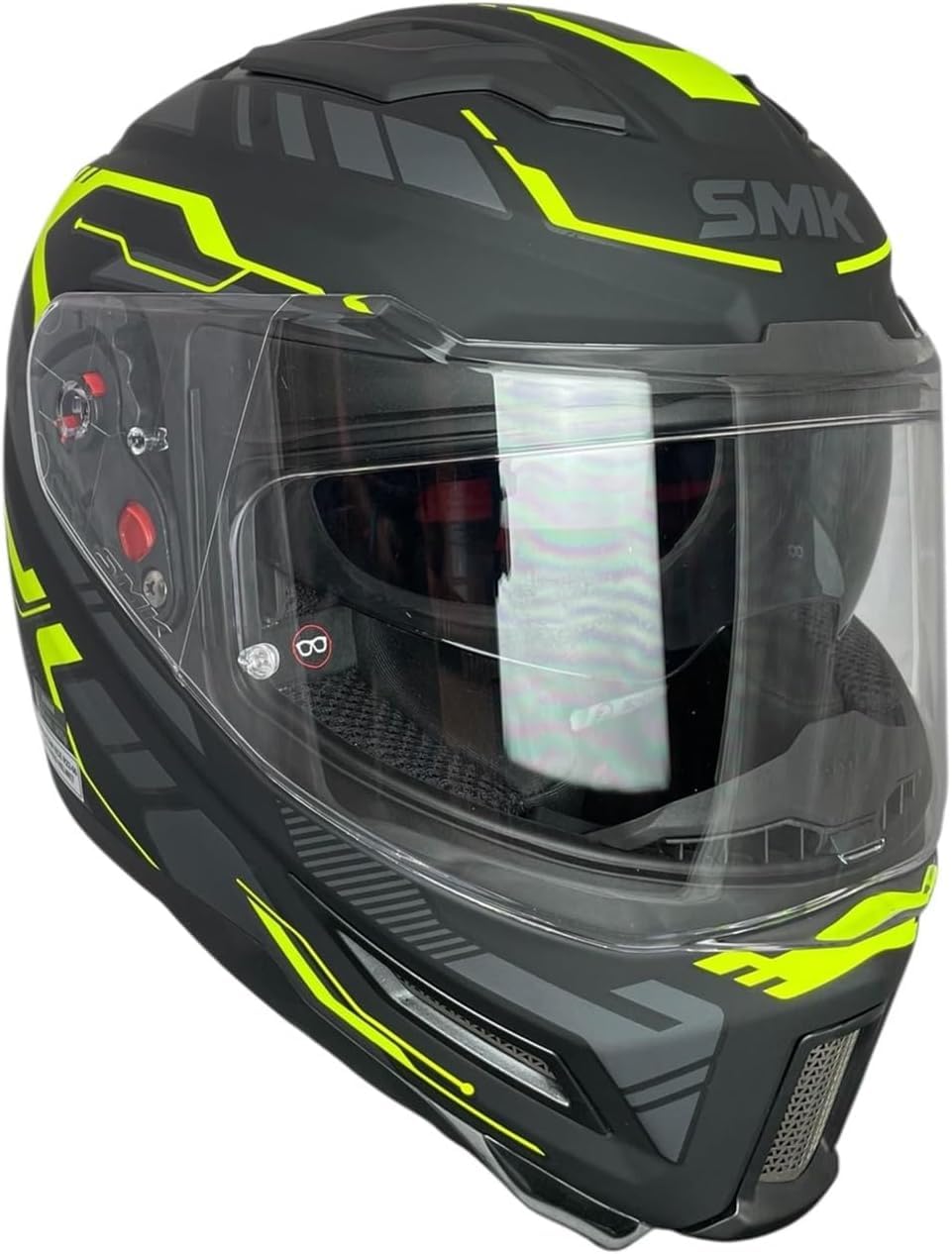 SMK Helmets Casco Integral Modelo Agnar TEKTRON Decorado Mate (MA264) Talla M (57/58) Totalmente Homologado 22.06