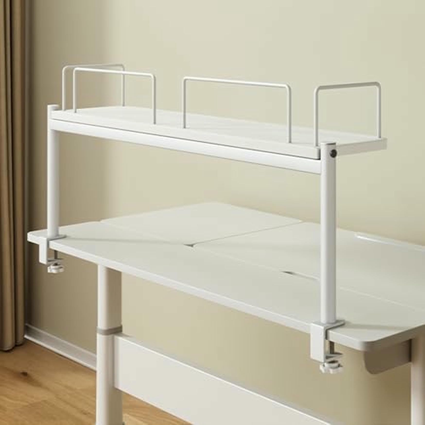 Gabbia da scrivania nera – Scaffale portaoggetti in legno e mini libreria per casa, ufficio, università, dormitorio, studenti, organizer salvaspazio da scrivania con pannello forato, libreria moderna