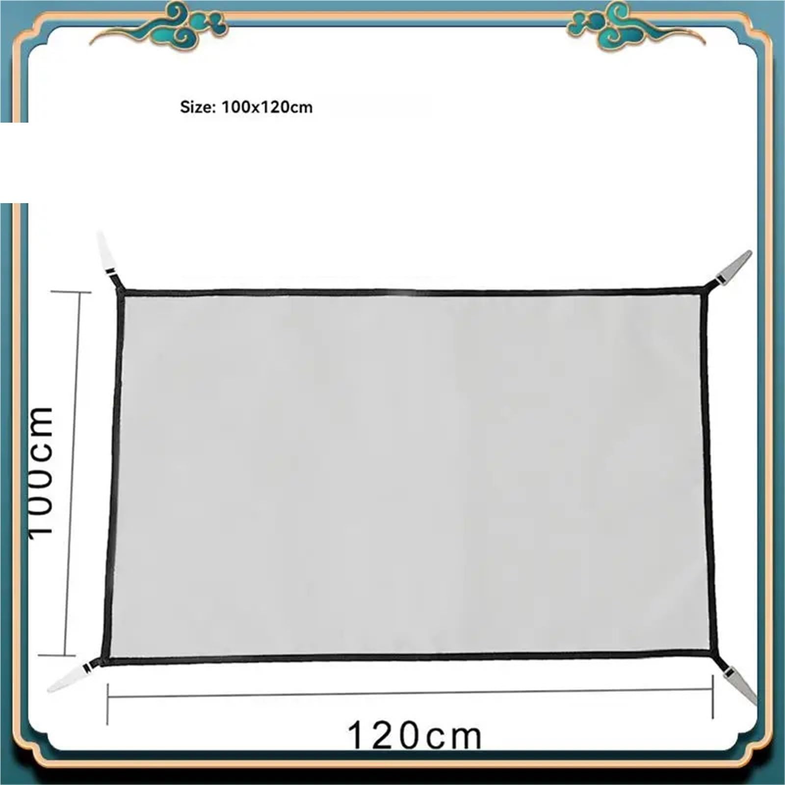 Estera ignífuga for parrilla de camping, estera for estufas o tiendas campaña, protectora for fogatas al aire libre(Light Gray 100x120cm)