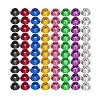 Vista 10 de [60 piezas] Arandelas de avellanado de copa de cono M3, aleación de aluminio anodizado, juntas de arandelas de cabeza, cuña de taza para tornillo