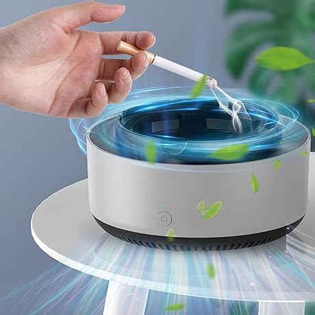 Indoor air purifier, 2 in 1 Multifunctional Ashless Air Purifier with Filter Ashtray