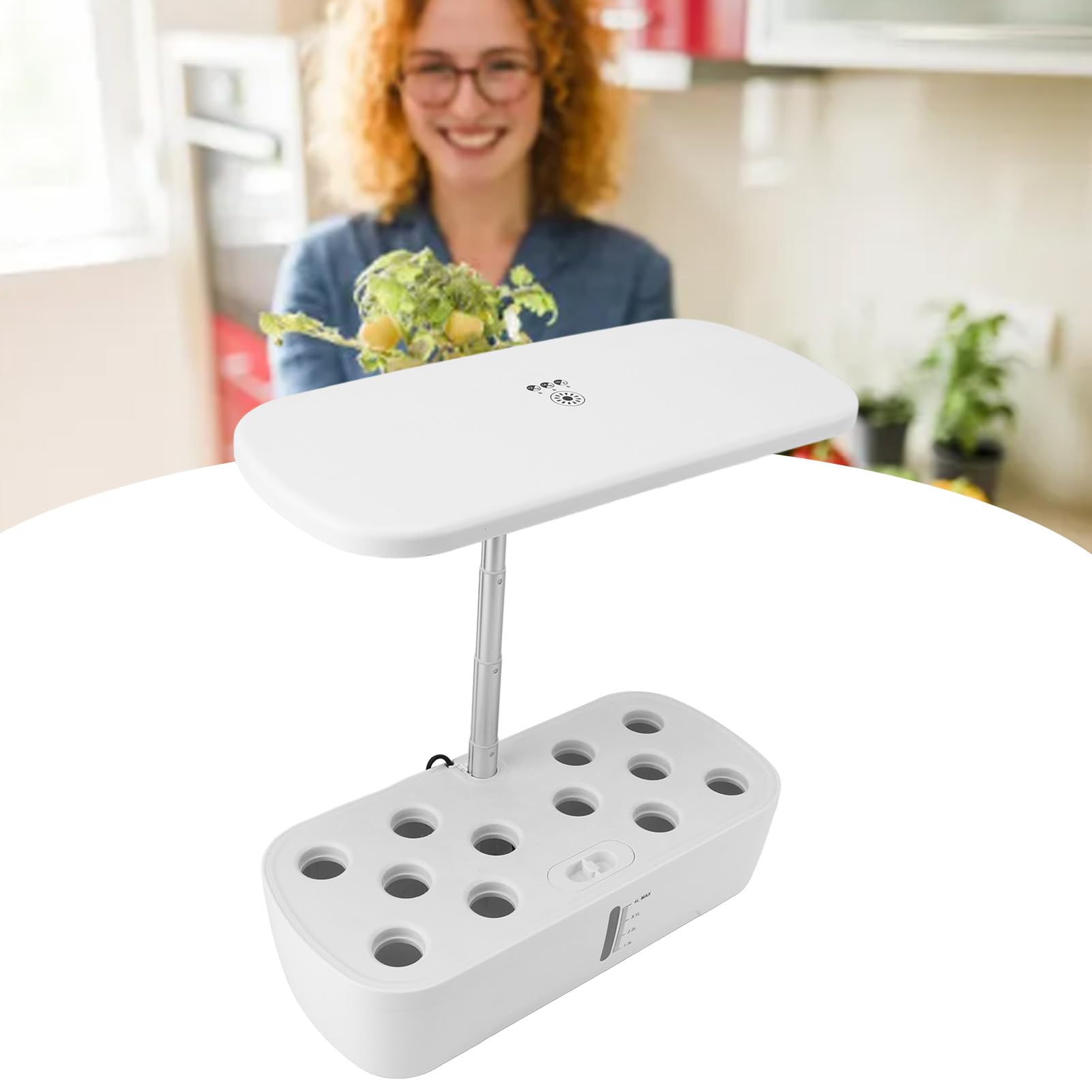 Système De Culture Hydroponique 12 Dosettes - Jardin D'Herbes Intérieur Avec LED - Contrôle Automatique D'Eau - Noir - 2