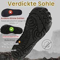 Barfußschuhe Herren Damen Breite Barfussschuhe Traillaufschuhe Weit Five Finger Zehenschuhe Minimalistische Zero-Drop Sohlen Wanderschuhe Fitnessschuhe Komfort Leicht Laufschuhe Unisex(Schwarz 44EU) – Ansicht 7