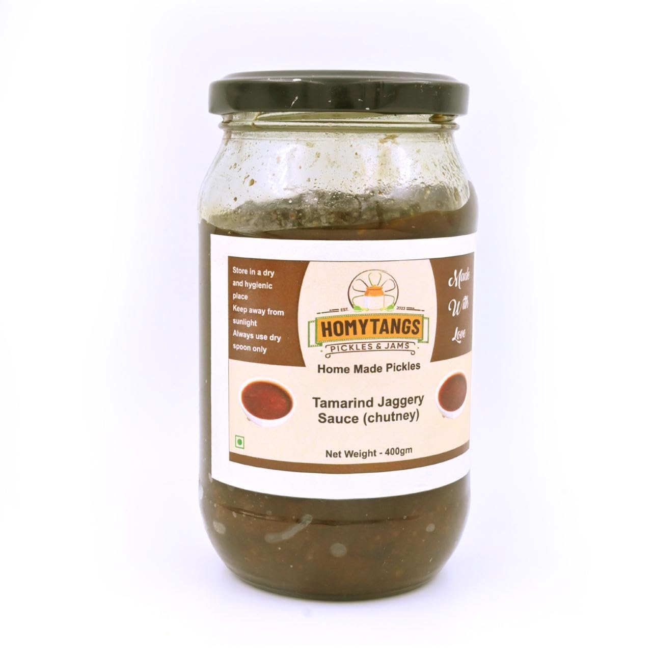 HOMYTANGS Tomato & Tamarind Pickle 400g – Authentic Homemade Blend, Tangy & Spicy Indian Achar, Natural Ingredients, No Preservatives 3
