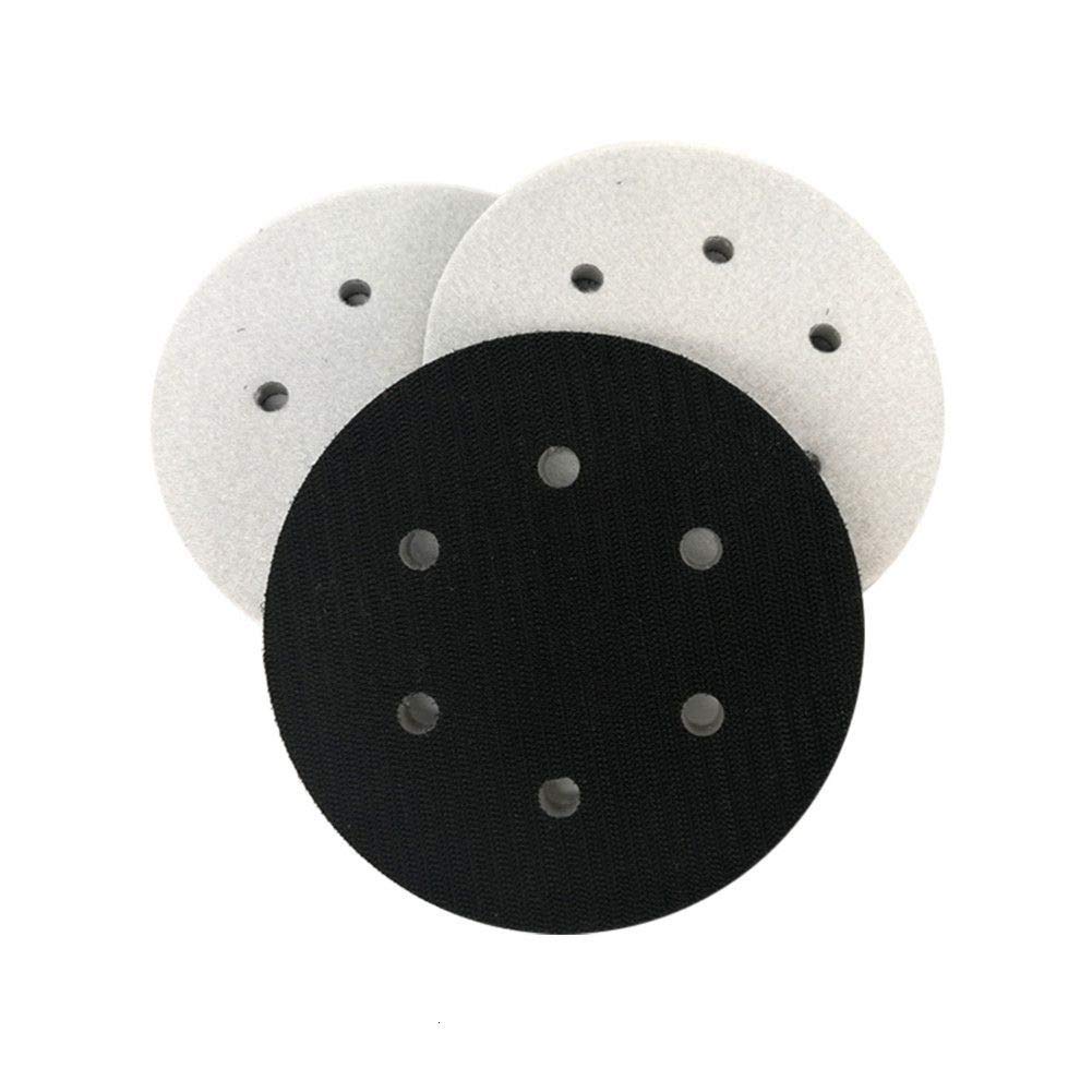 5PCS 6"6-Hole 150mm Almohadilla de interfaz de alta densidad Almohadilla de espuma Almohadilla de pulido Gancho y bucle para amortiguación y protección de piezas de herramientas eléctricas