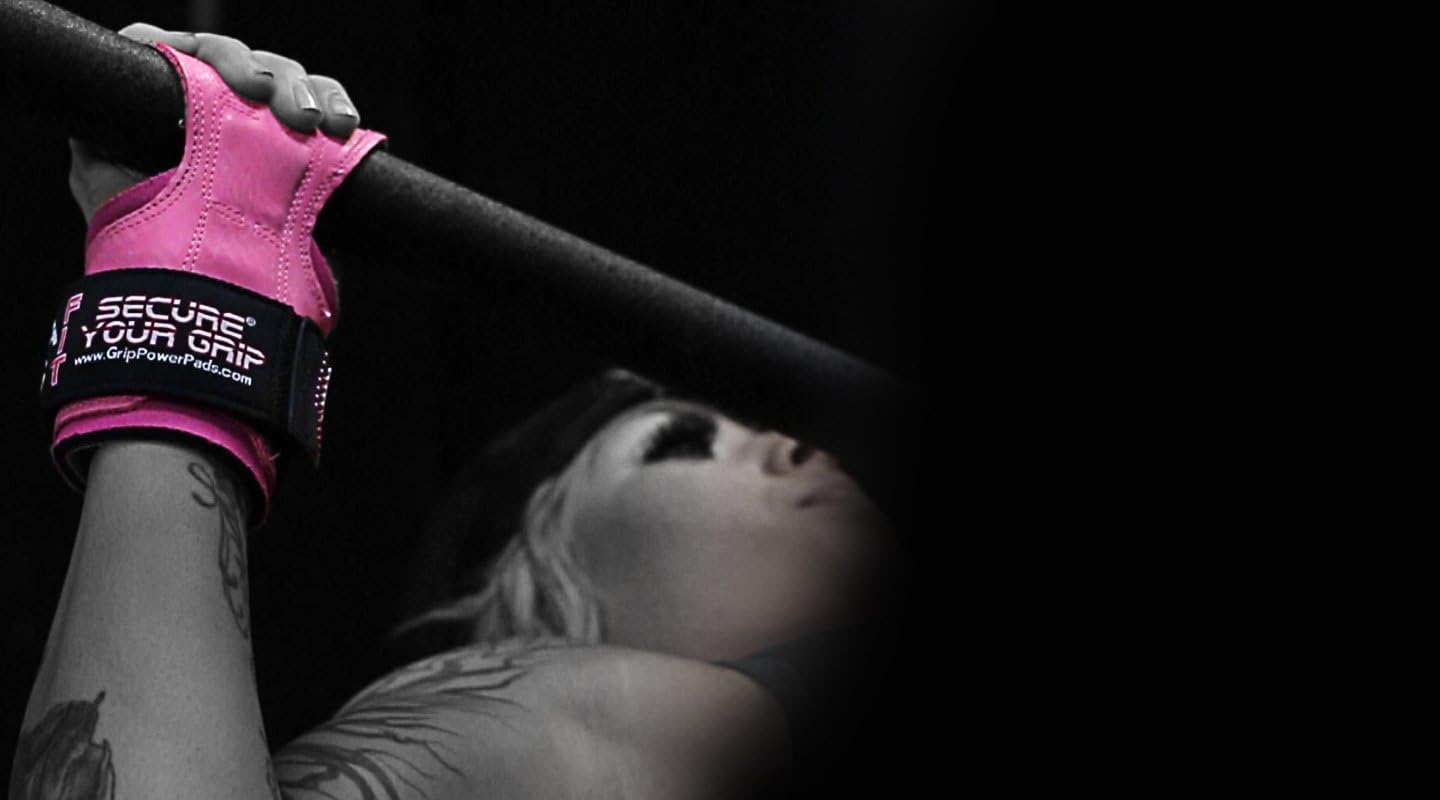 Cobra Grips FIT for Women – Weight Lifting Grips with Wrist Support – FIT Pink Rubber – Lifting Straps Alternative – for Deadlifts, Pull-Ups, Workouts, Gym, Cross Training