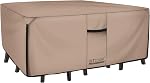 ULTCOVER Couverture de table de service lourd de patio carré - 600D Toile dure étanche Table à manger extérieure et chaises 86 de pouce