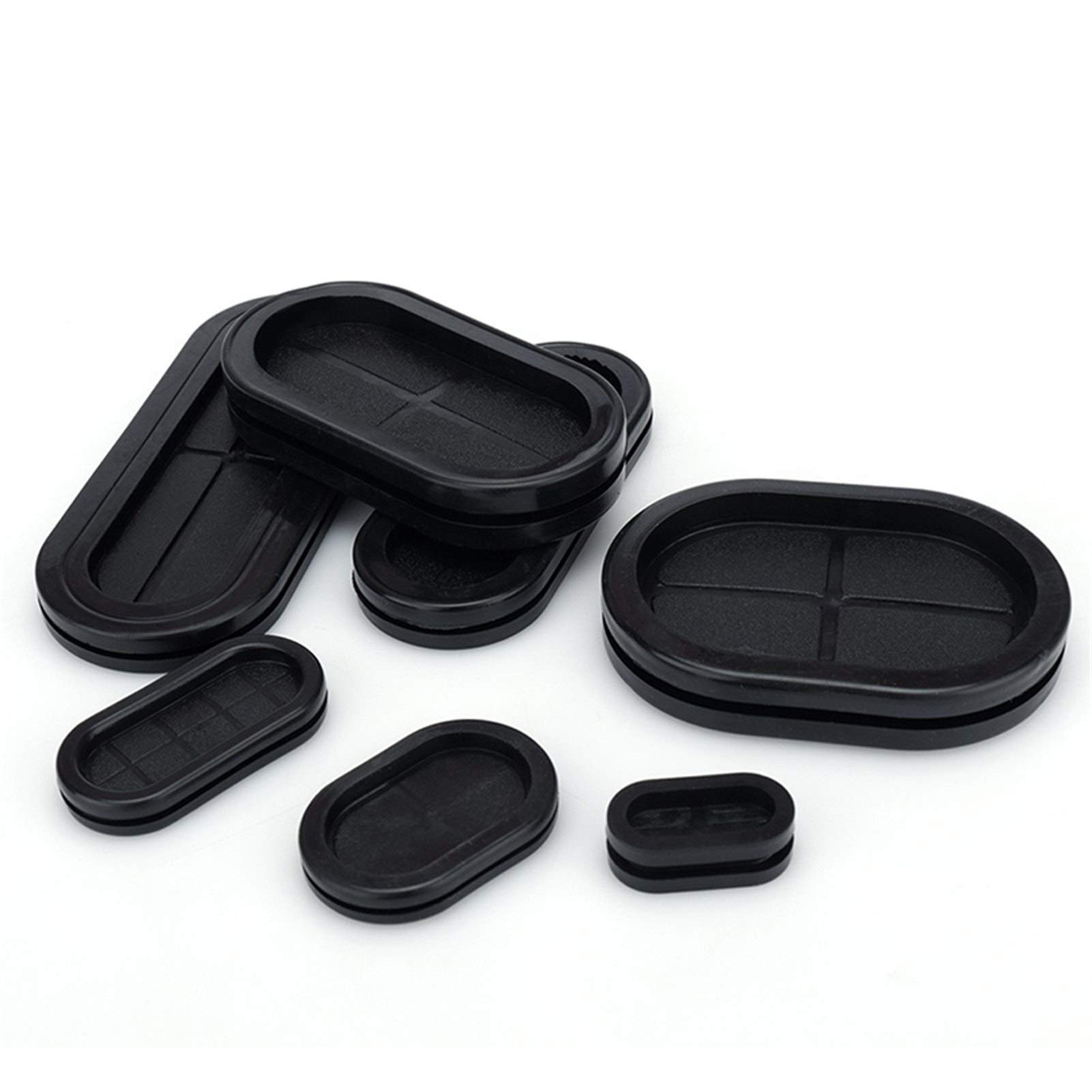 Gummi-Rohrabdeckung, Steckloch, 10 Stück/Los, 13 mm bis 80 mm, ovale Gummidichtung, Dichtung, Klemme, Elektrobox, Einlassauslass, Dichtungsring, Kabelschutz (40 x 160 mm)