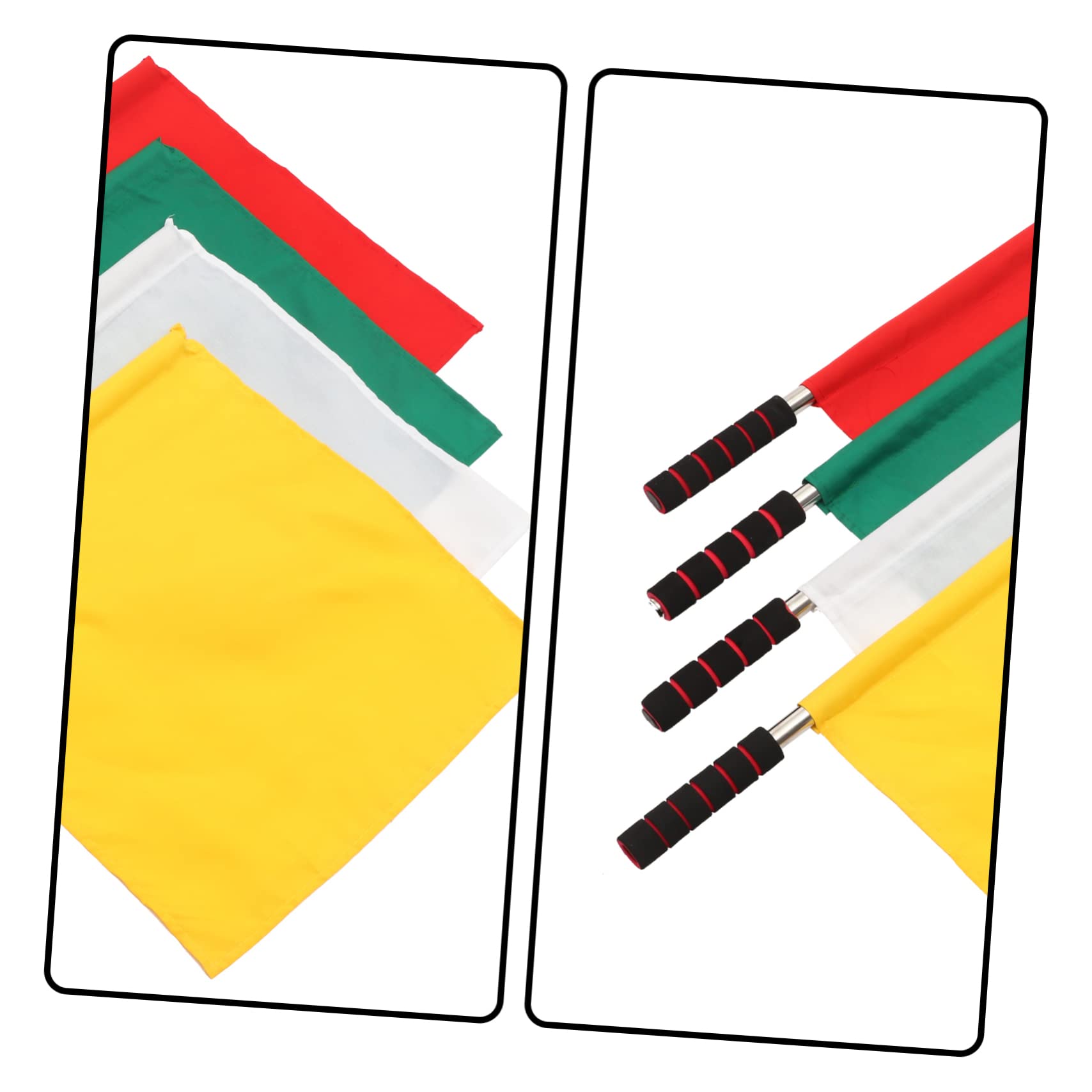 Referee Racing Flag Referee Flags 4-Pack Referee Hand Flags - Red & White For Racing ...