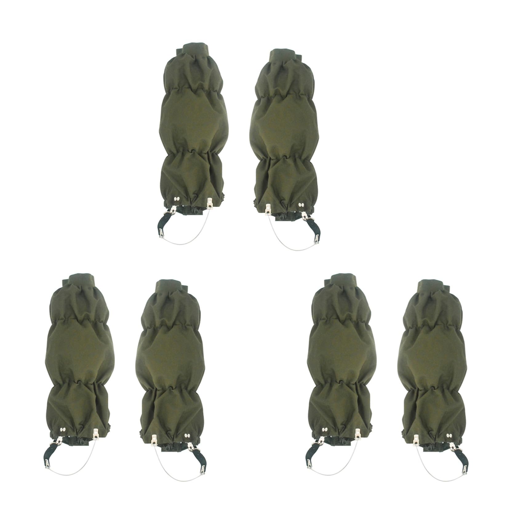6X Polainas para Piernas Al Aire Libre Protección para Piernas Polainas para Botas de Nieve Impermeables una Prueba de Serpientes Cubierta Legging Ajustable, Verde