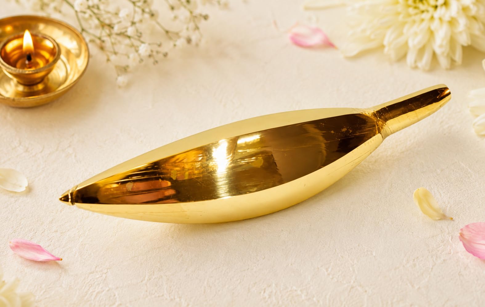 Brass Banana (Pittal Kela), Traditional Hindu Puja Ritual Item, Religious Offering-image-6
