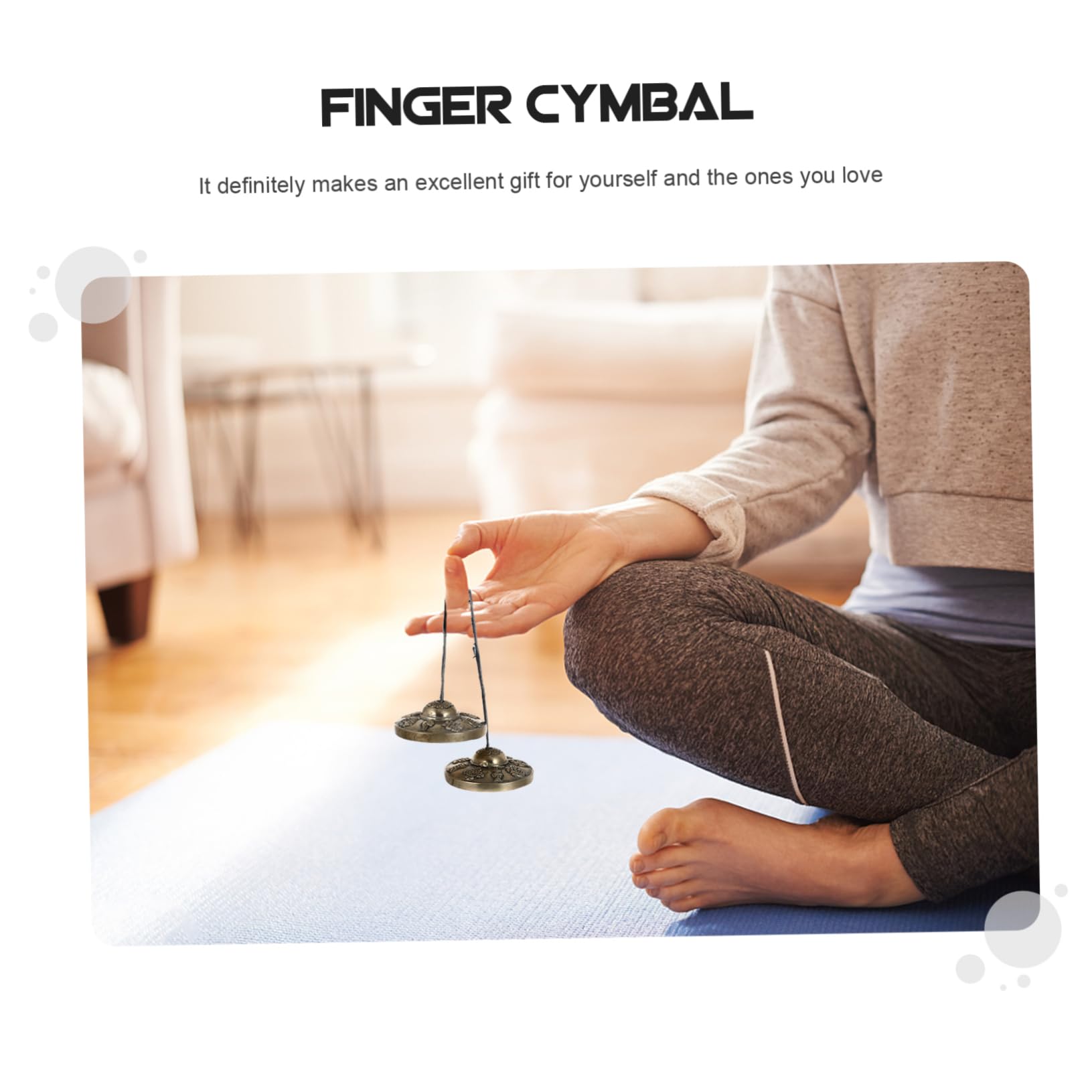 FRCOLOR Tibetische Kupfer Pong Meditation Glocke Handgemachte Klangschalen für Yoga Klangheilung Beseitigung Negativer Energie