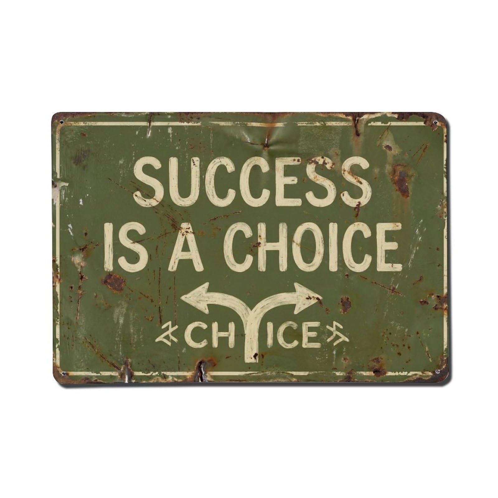 Success Is A Choice Achievement Retro Motivational Slogans Metal Tin Sign Wall Decor for Cafe, Club, Garden Metal Poster 8x12Inch