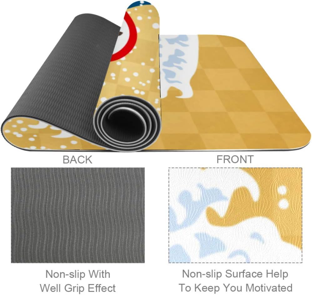 Lenergy Pilates Mat Creative Tumbler Surfing Yoga Mat Eco Friendly Exercise Mat Non Slip Gym Mat Thick Fitness Mat Workout Mat with Carry Bag 32x72 in : Sports & Outdoors