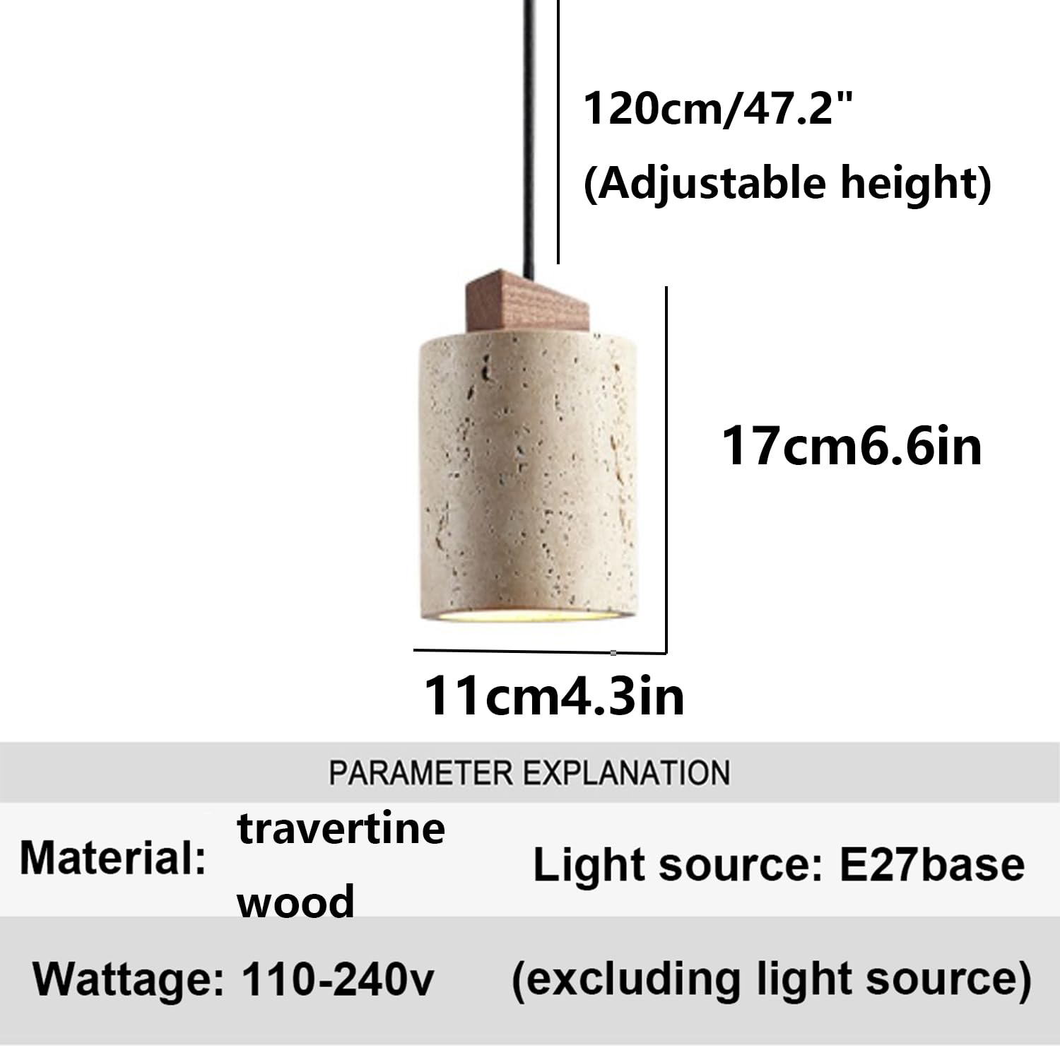Lampadario decorativo in legno con lampada a sospensione