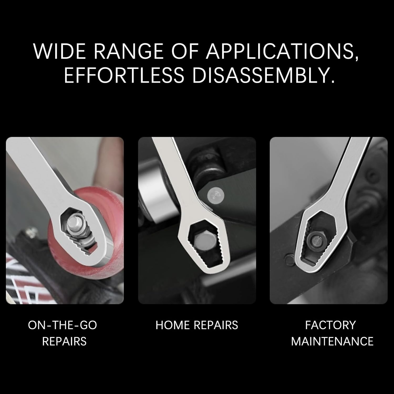 Self-Adjusting Wrench Set, Multifunctional Dual-Ended Tool for Auto Repair, Home Improvement & DIY Projects