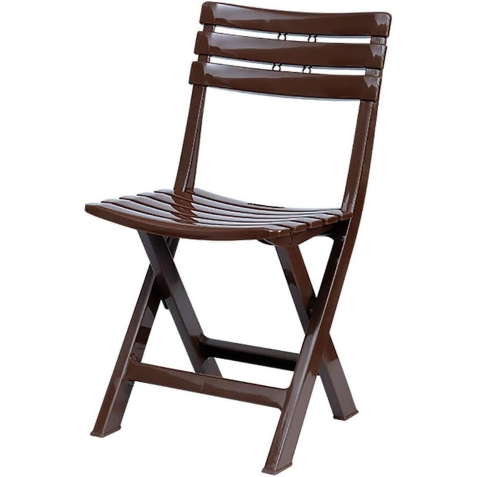 Chaises de jardin pliantes marron avec structure ultra légère