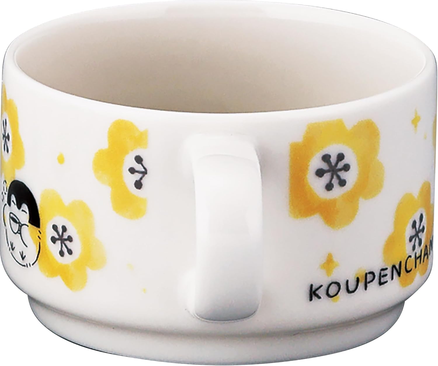 Kopen-chan Rurutea KPC12-11 Mug, 10.1 fl oz (300 ml), Diameter Approx. 3.9 x 2.4 inches (10 x 6 cm), Tsukaresama, Coffee, Goods, Miscellaneous Goods, Tableware, Made in Japan, Yellow
