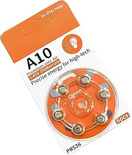 6pcs A10 Button Cell Batteries for Hearing Equipment Ensuring Consistent Performances and Easy Installation