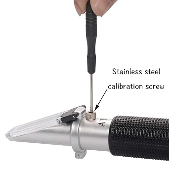 Premium Salinity Refractometer with Automatic Temperature Compensation for Saltwater, Aquarium, Marine Reef Tank Testing - Dual Scale (0-100ppt & 1.000 to 1.070 S.G.)