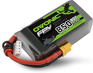 OVONIC 3S Lipo Battery 80C 850mAh 11.1V Lipo Battery with XT30 Connector for RC FPV Racing Drone RC Airplane Helicopter Quadcopter