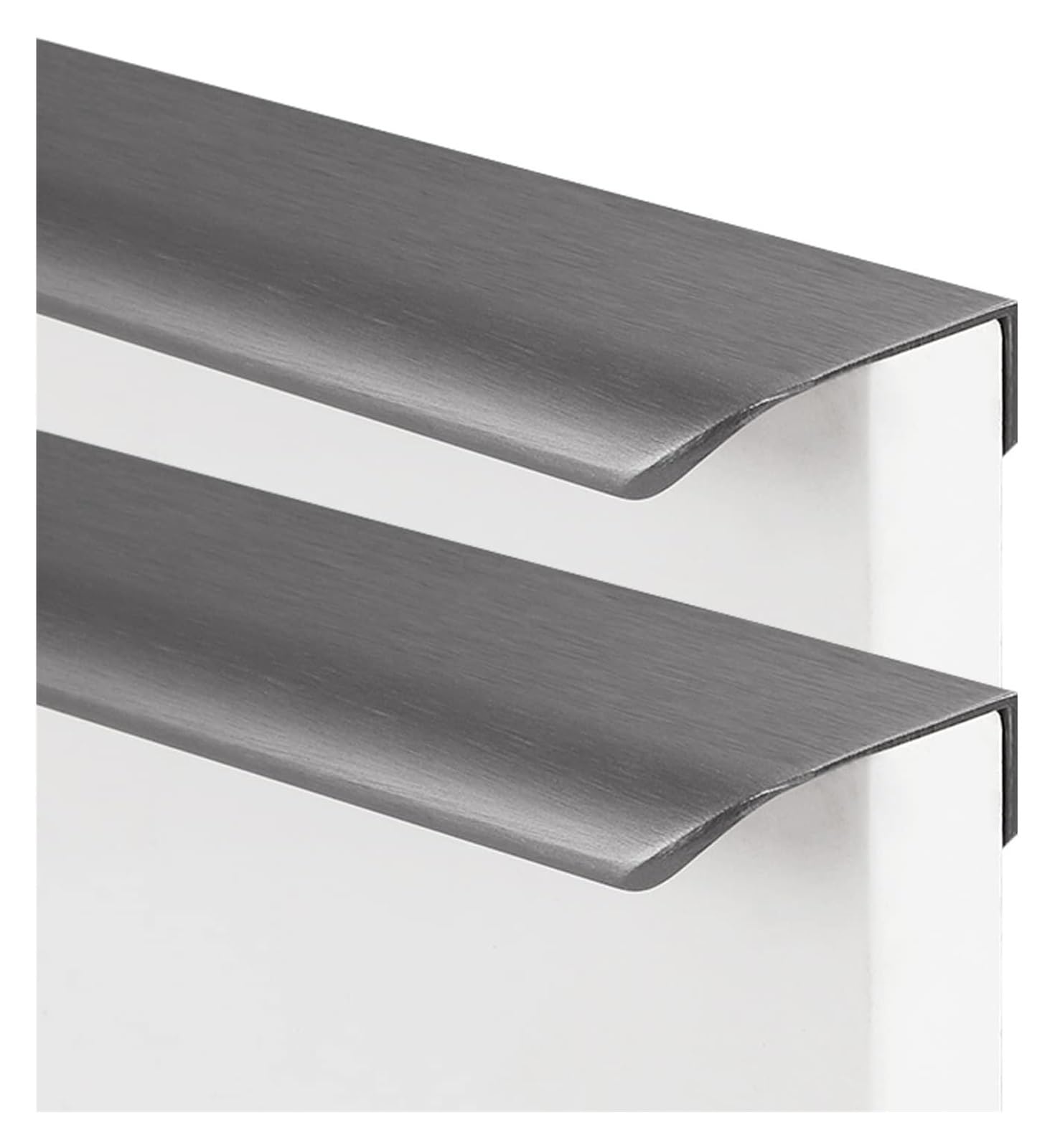 Mbhhu Grey Hidden Drawer Pulls，2Pcs Concealed Cabinet Handle Hidden Pulls Rounded Corners Drawer Invisible Knobs,Cupboard Knockers Bedroom Knobber For Dresser Wardrobe Door Levers(1000Mm)