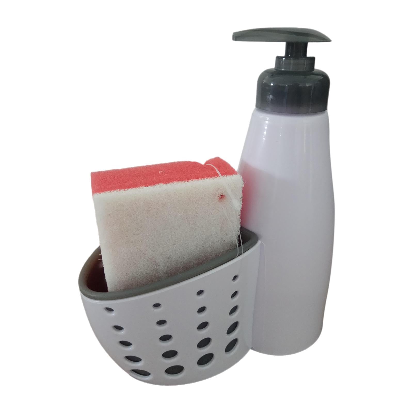 Soap Dispenser with Sponge Countertop Modern Liquid Pump Dispenser Container