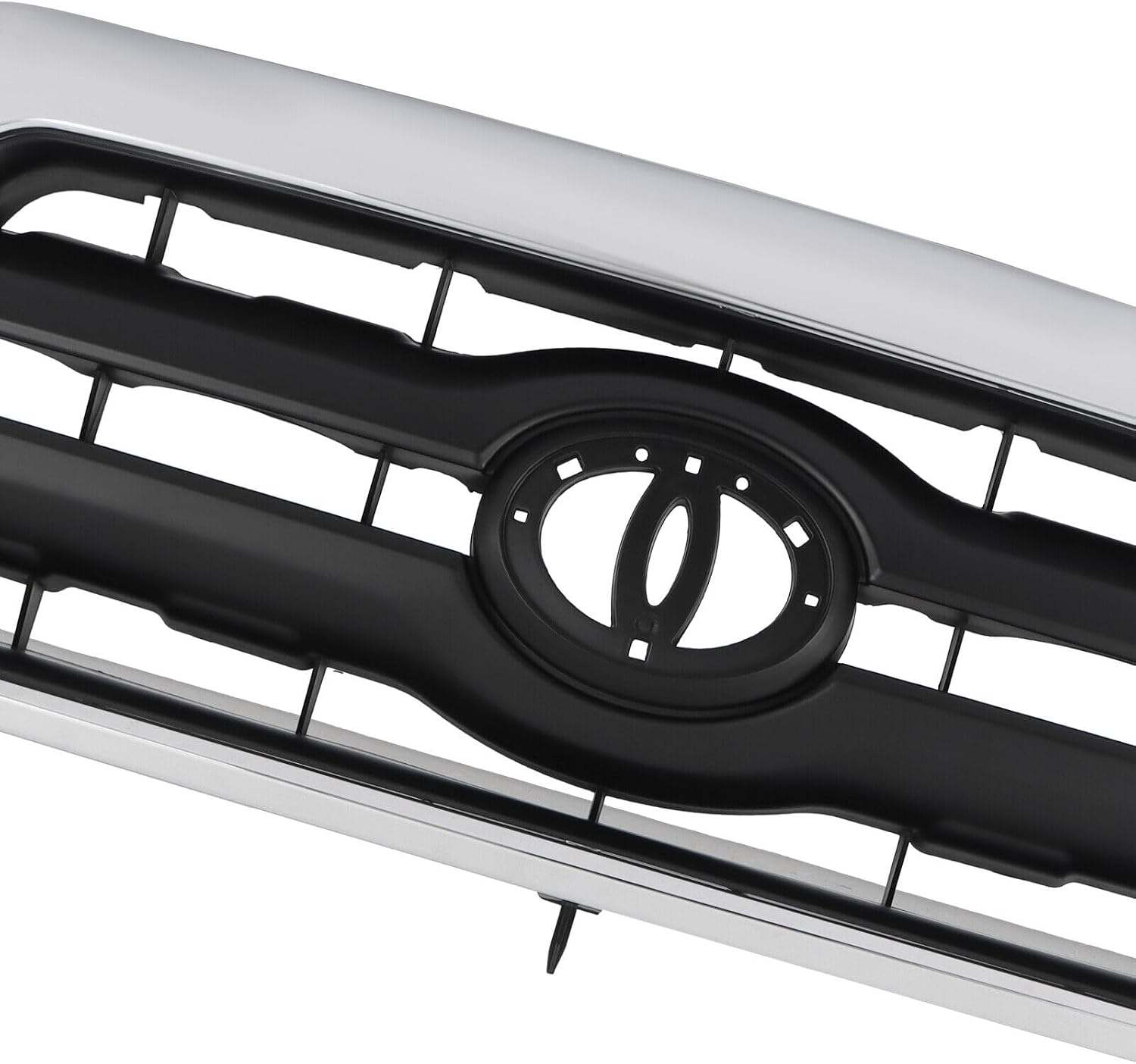 Front Grille Chrome Shell with Black Grill Plastic Fit For T0Y0TA Tacoma 2005-2011