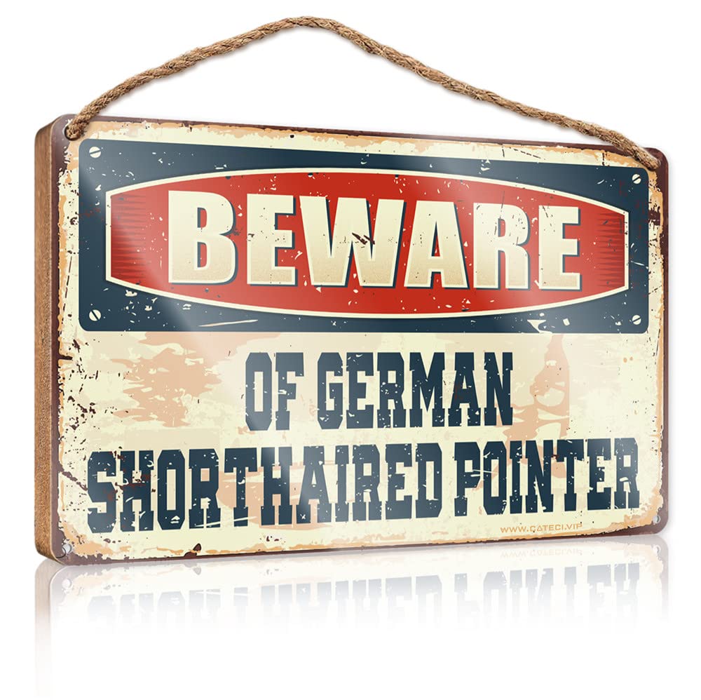 Funny Bathroom Wall Decor Sign Wood Beware Of German Shorthaired Pointer Wooden Sign Funny Bathroom Decor House Decor Clearance(20X30CM)