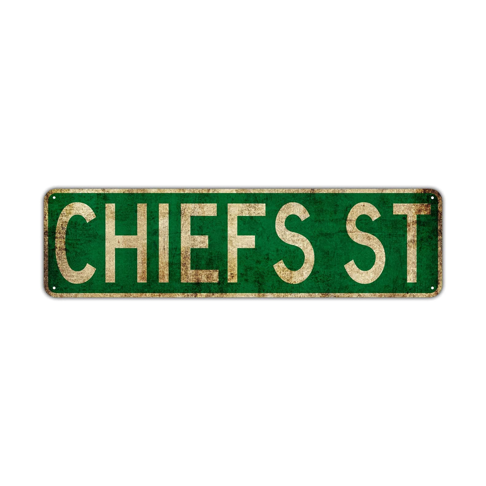 Chiefs St Retro Tin Signs Plaque Aluminum Metal Sign Quotes Home Kitchen Garden Wall Funny Pub Club Porch Decoration 4x16 Inch