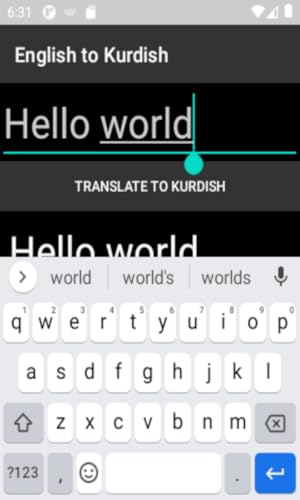 Language Translator English to Kurdish