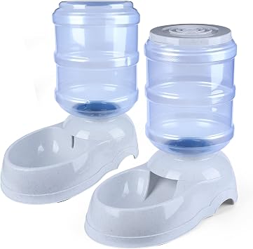 Automatic Pet Feeder and Water Dispenser Gravity Feeder and Waterer Set, 3 Gallon/11L Water Large Capacity,12 Pound Food Capacity
