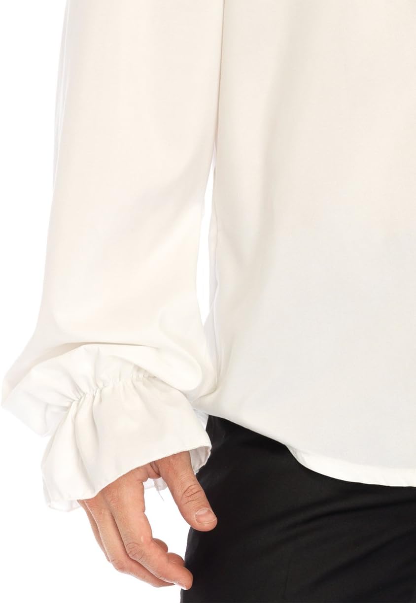 Leg Avenue Men's Costumes Pirate Shirt with Ruffles