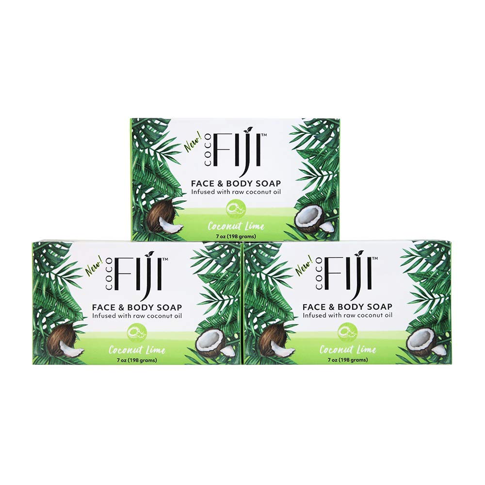 Organic Fiji Sapone idratante a base di piante: il sapone Coco Fiji è arricchito con olio di cocco grezzo biologico spremuto a freddo e lime di cocco. Questo sapone contiene le bontà dell'A
