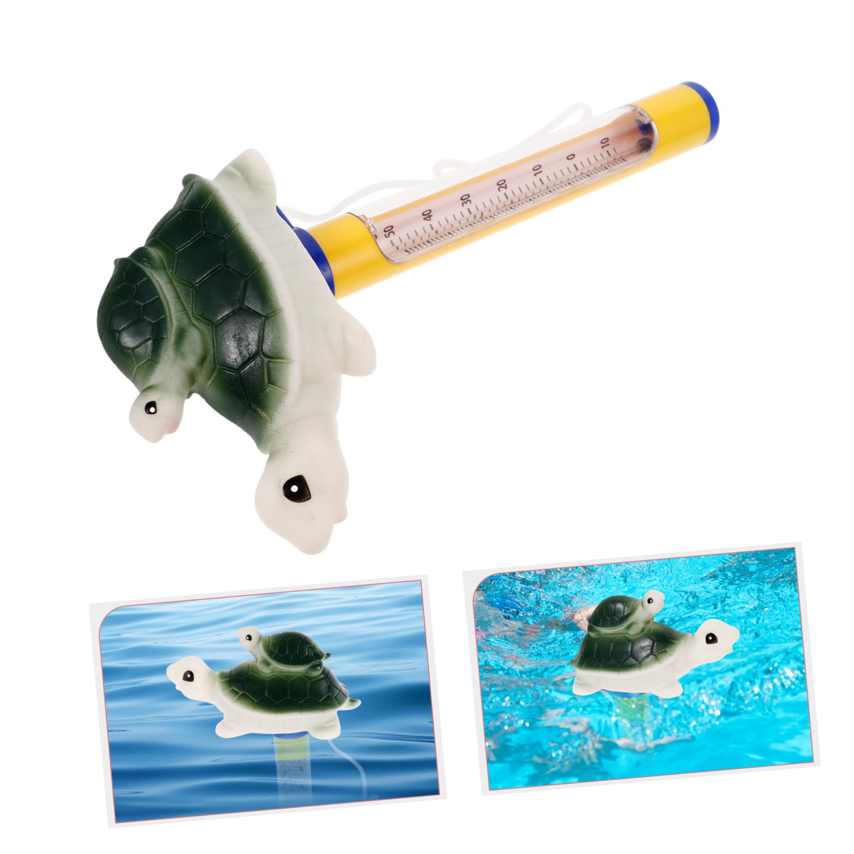 TOYANDONA 4 Pezzi Termometro Galleggiante per Stagni Misuratore Temperatura Forma per Vasche Idromassaggio e Acquari con Sicurezza
