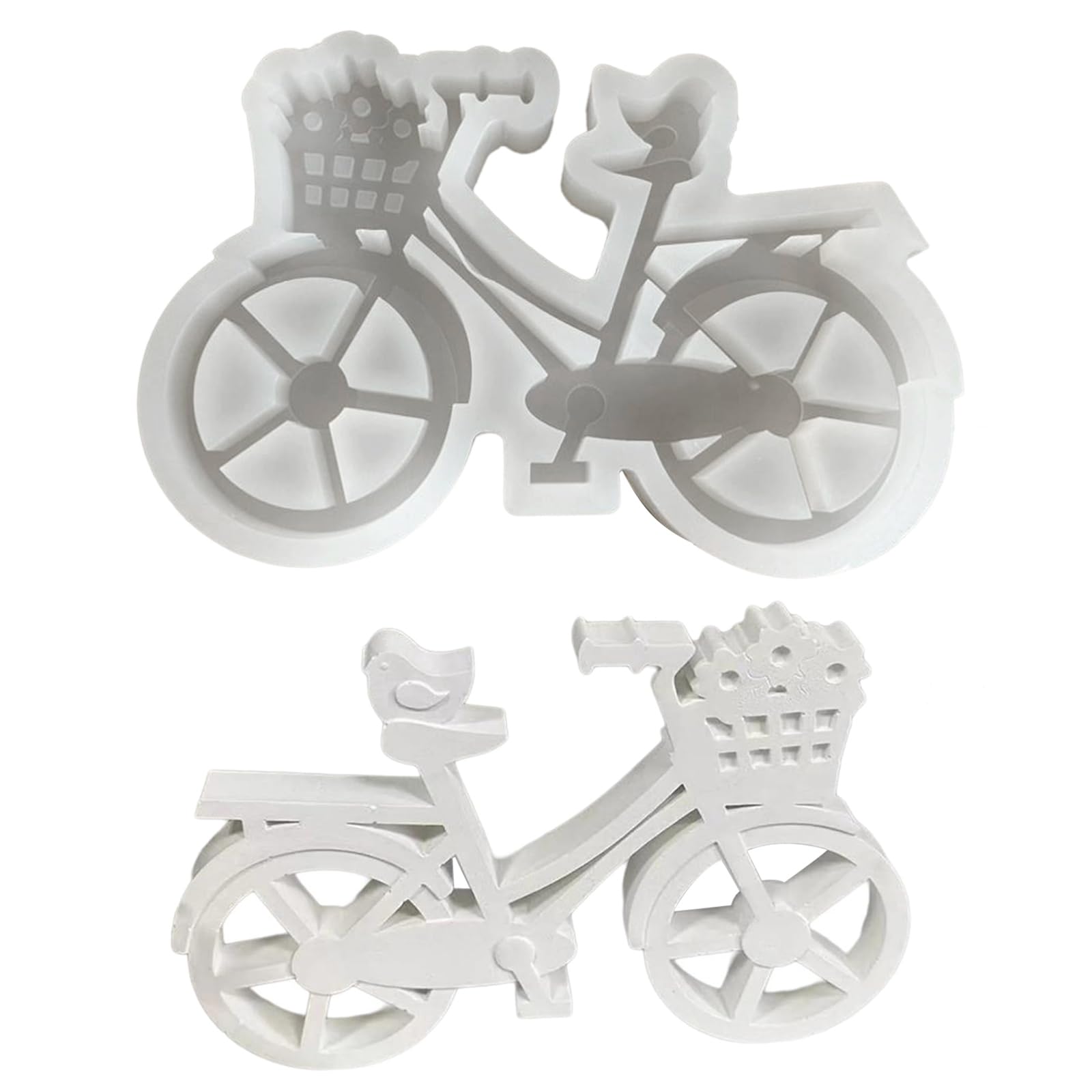 NEWFT Easy to Clean Bike Silicone Mold Candle Decorations Creating Silicone Mold Flexible Boke Shaped Mold