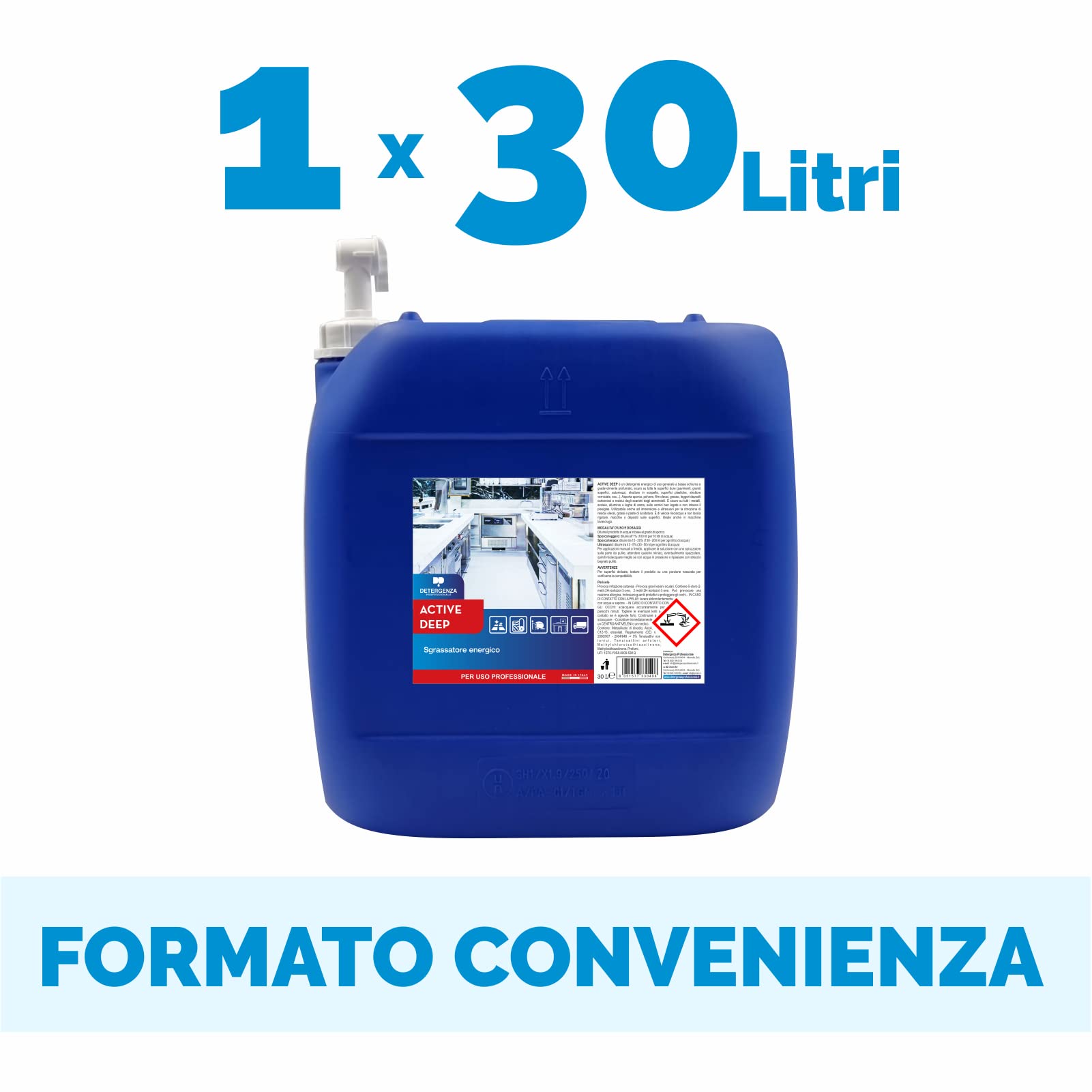 SGRASSATORE ENERGICO ACTIV Deep CONCENTRATO - Tanica da 30 L